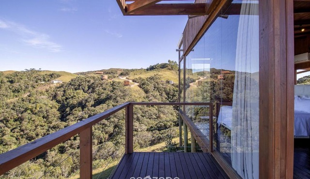 Rustic cabin with jacuzzi and amazing view VST003 in São Paulo dos Pinhais