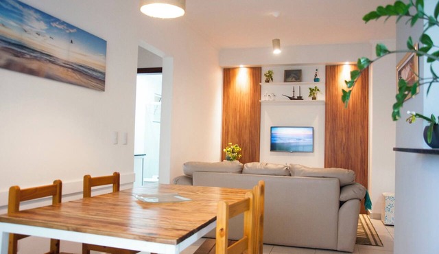Spacious apartment in Itaguá with gourmet balcony | 2 bedrooms + air conditioning in Ubatuba