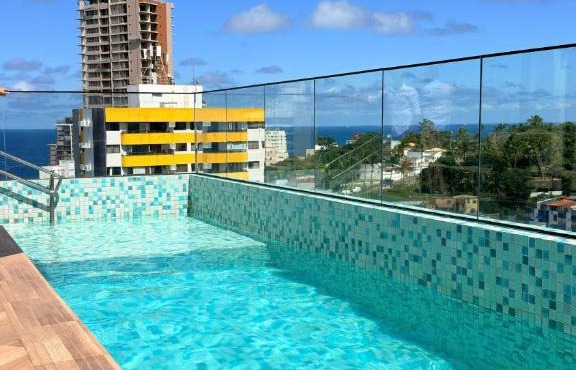 Studio 16º Andar - Vista Mar - Piscina Rooftop - 400m Praia