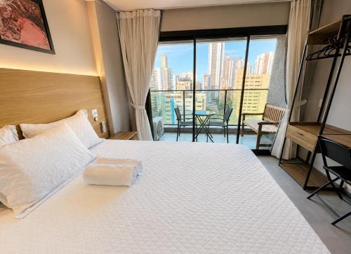 Studio 500m da Praia - Piscina com Vista Incrível