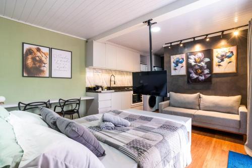 Studio c AC, Piscina e Café Novo Hamburgo