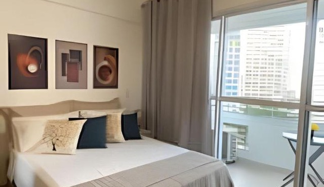 Studio com Vista Incrível, Piscina e Academia