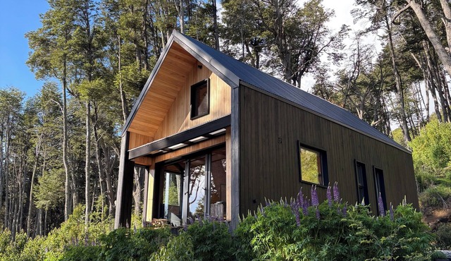 Un hospedaje unico en Villa la Angostura. Rodeada de bosque y con vista al lago.