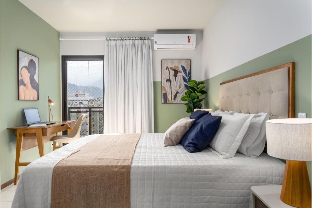Leblon Apartment | Top LEBLON com Vista Mar e Vista Cristo Redentor a 300m PRAIA e 150m Metro - Estacionamento e Portaria 24h - Anuncio com Opção de 1 Quarto e 2 Quartos
