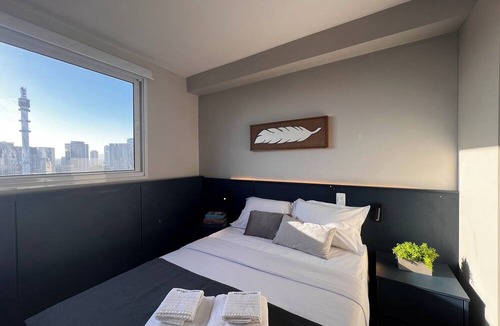 Barra Funda Apartment | Moderno com Ar condicionado e Academia