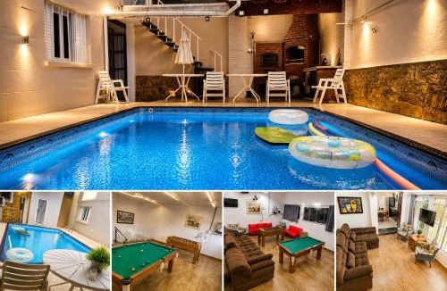 Jardim Imperador House | Belíssima Casa a Beira Mar com Piscina Aquecida Cobrado a Parte, 5 Quartos com Ar Condicionado, Amplo Salão de Jogos com Mesas de Bilhar e Pebolim, Amplo Espaço Externo com Churrasqueira em Deck Gourmet Coberto frente a Piscina,Tudo isso á Beira Mar