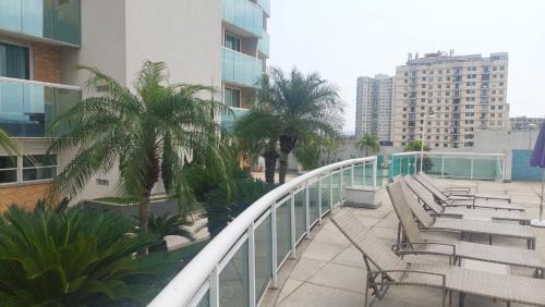Centro Hotel | Flat com varanda, quarto de Morador Hotel 106b