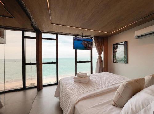 High Standard Premium Apartment Sea Front Balcony New Time 1208 in Maceió